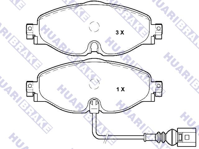 Brake Pad Set:8V0 698 151 D